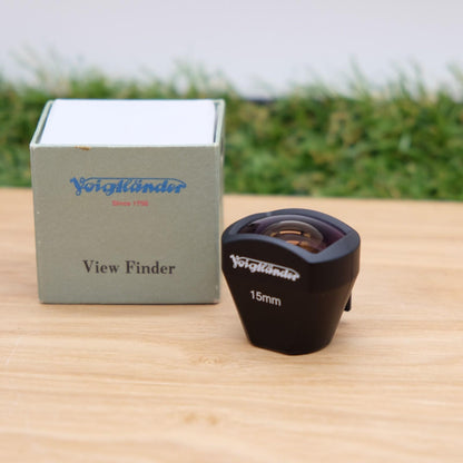 Voigtlander 15mm View Finder Viewfinder For Rangefinde W/ Box Japan [Mint] #1333