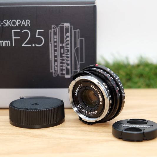 Voigtlander COLOR SKOPAR 35mm F2.5 P II VM for Leica M W/ Box Japan [Mint] #1334