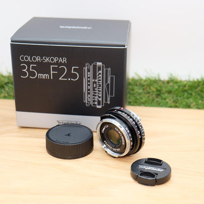 Voigtlander COLOR SKOPAR 35mm F2.5 P II VM for Leica M W/ Box Japan [Mint] #1334
